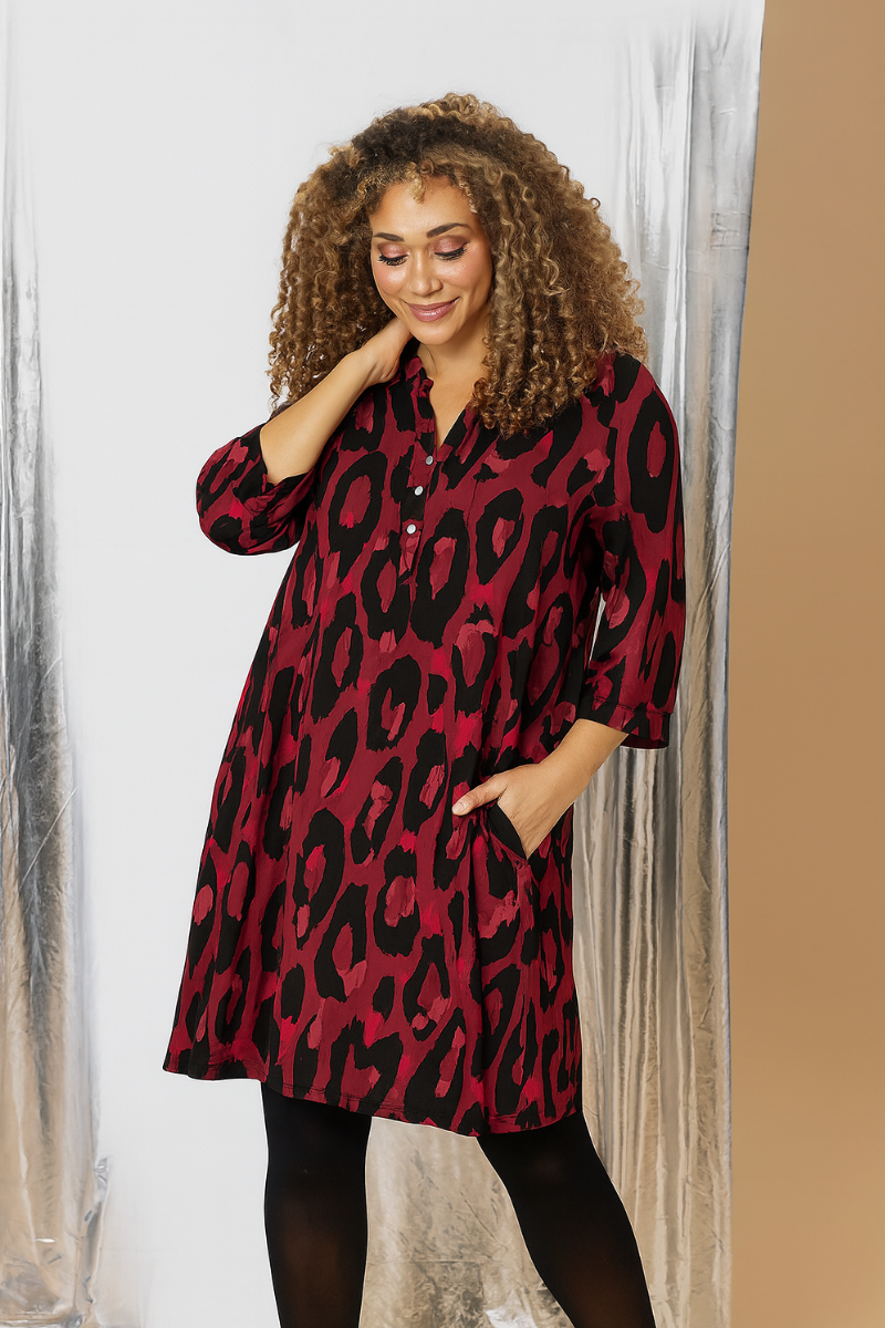 zhenzi tunika Zh-Tina 1109 rød kombi