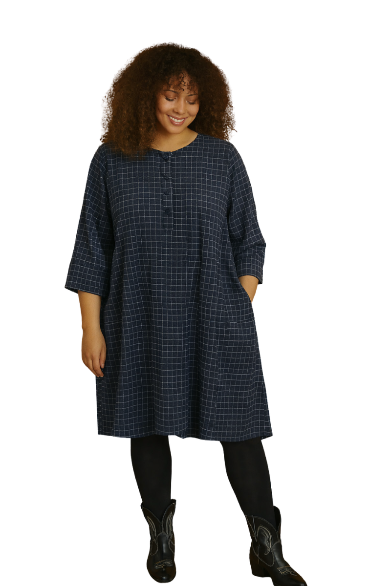 Zhenzi kjole aform blå 347