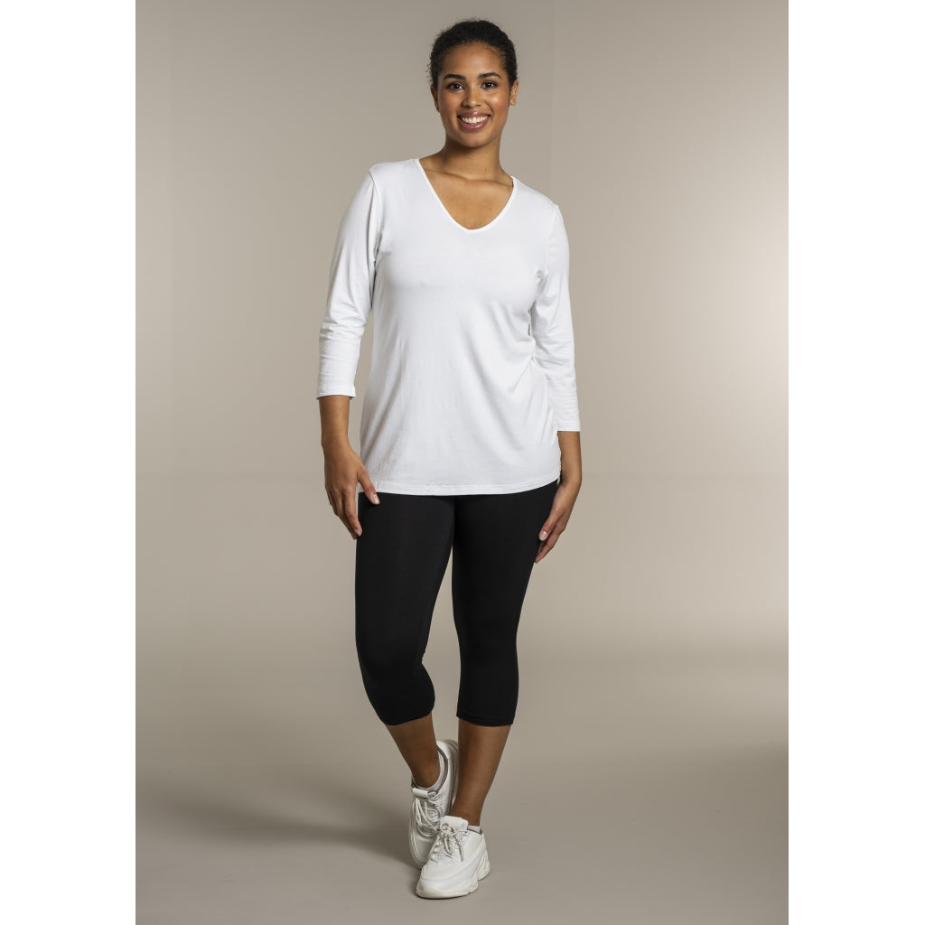 Sandgaard basis bluse, model Amsterdam hvid