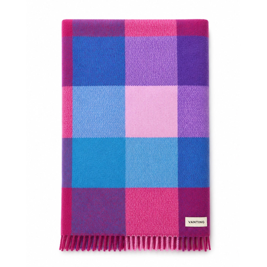 Vanting ternet tørklæde VT2768 blue and purple