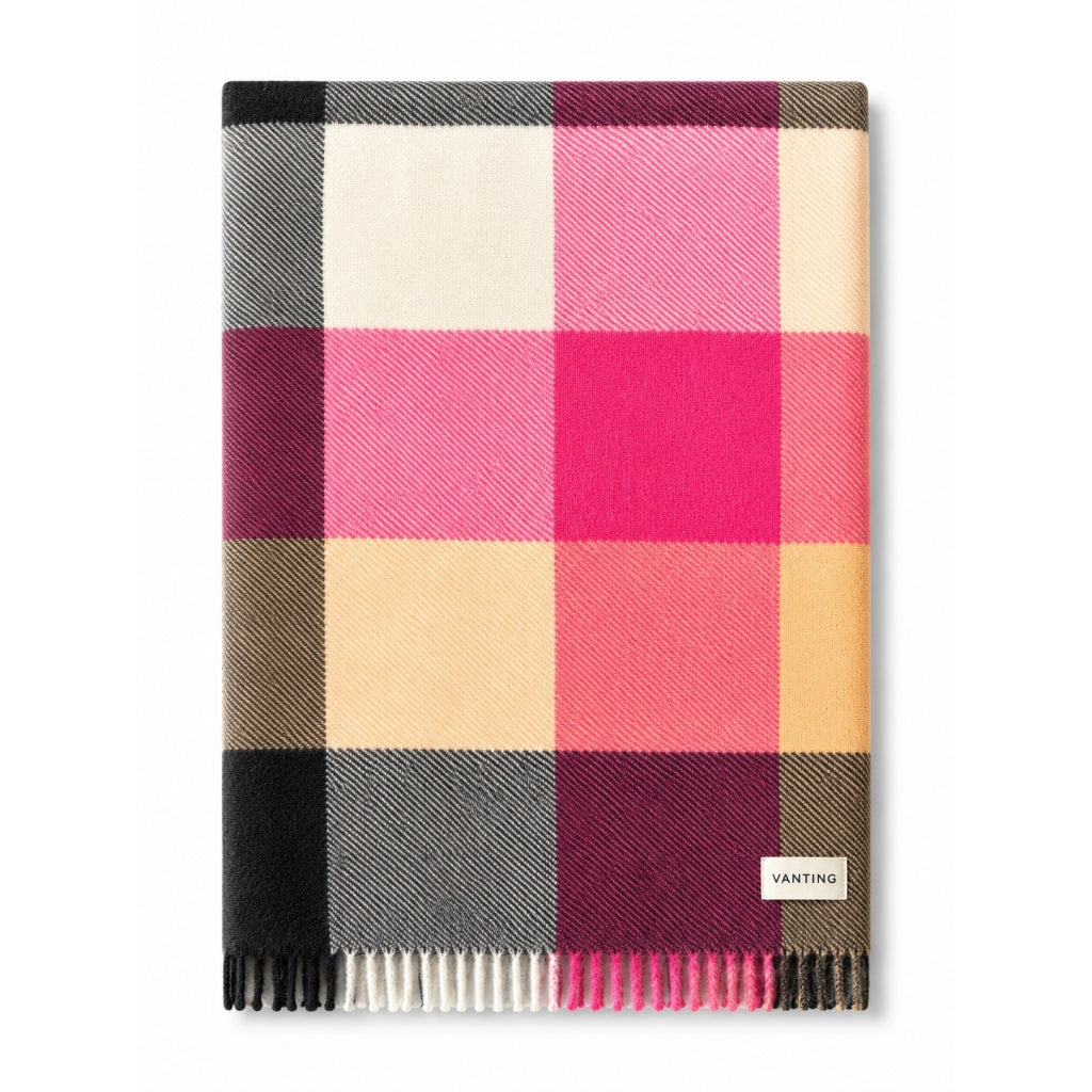 Vanting ternet tørklæde VT2768 black and pink