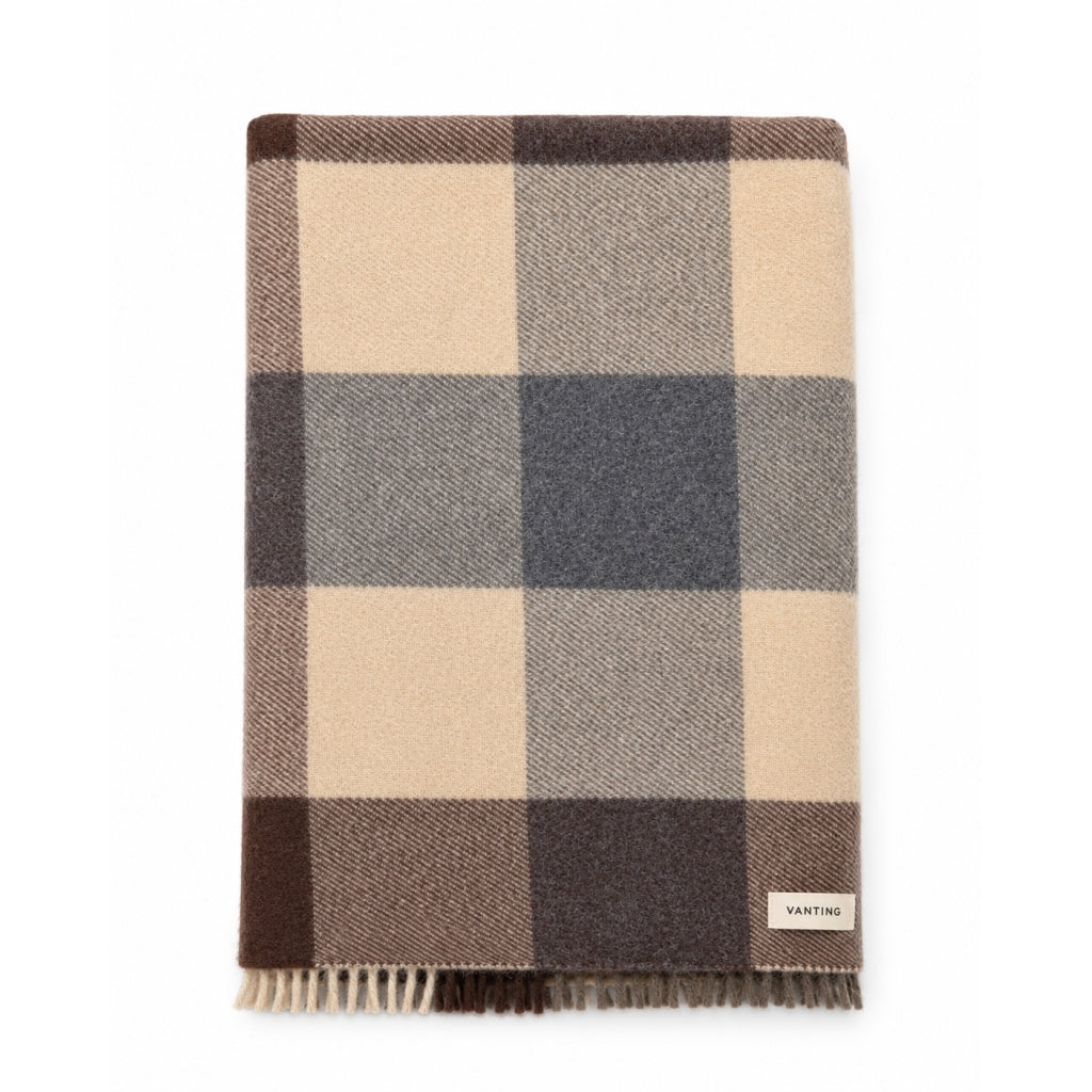 Vanting ternet tørklæde VT2768 grey and beige