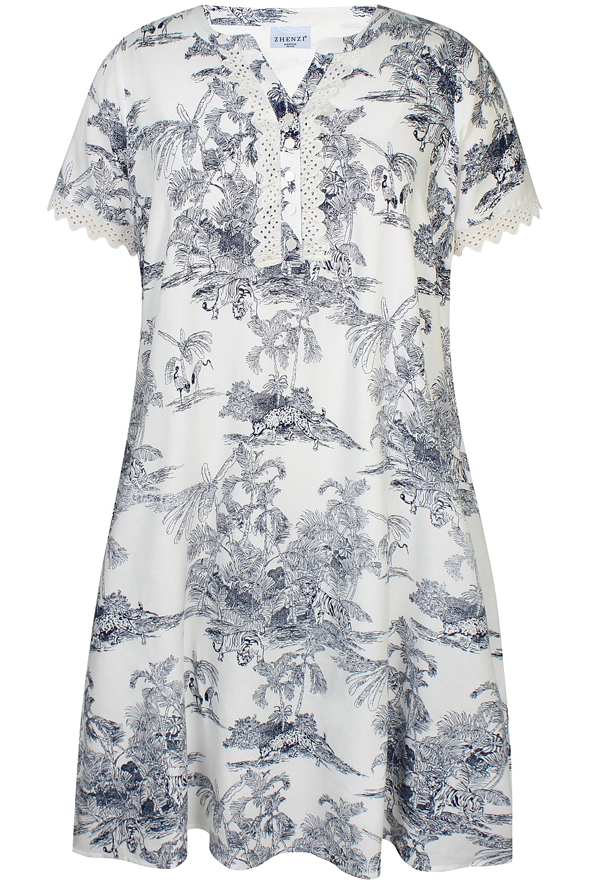zhenzi kjole zh-ivory 1370 navy