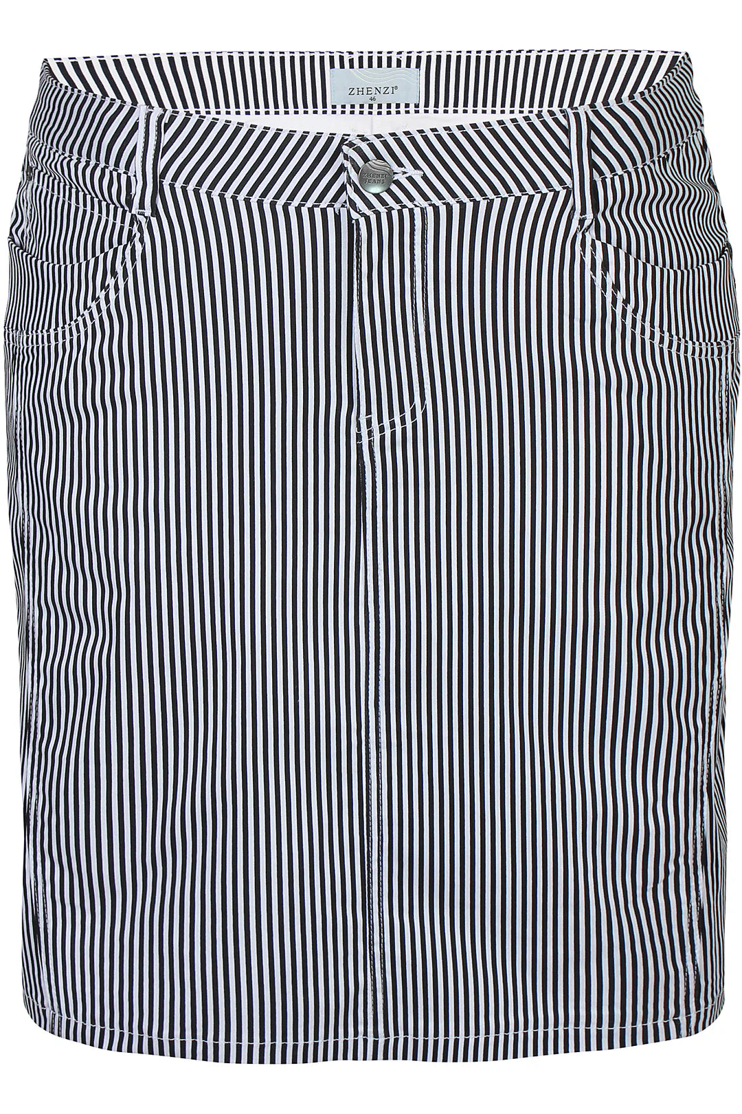 Zhenzi nederdel bengalin med shorts indsyet Boyer striber sort