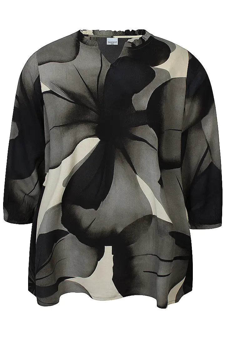 Zhenzi bluse ZH-Kelis 1453 grøn kombi