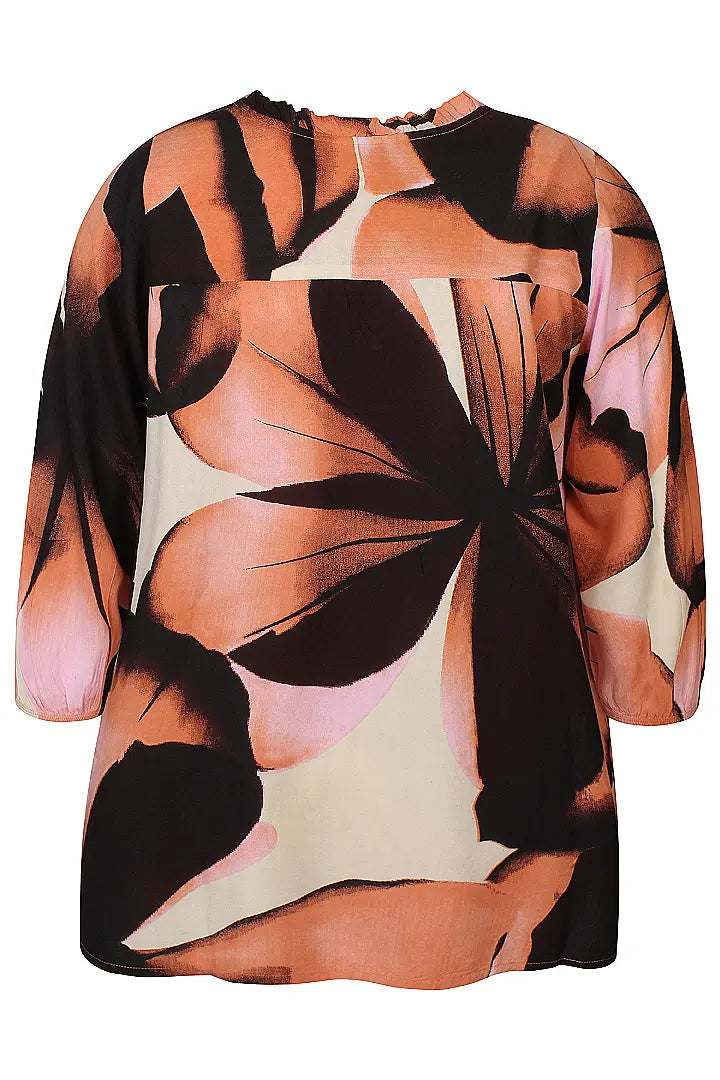 Zhenzi bluse ZH-Kelis 1453 rød/pink kombi
