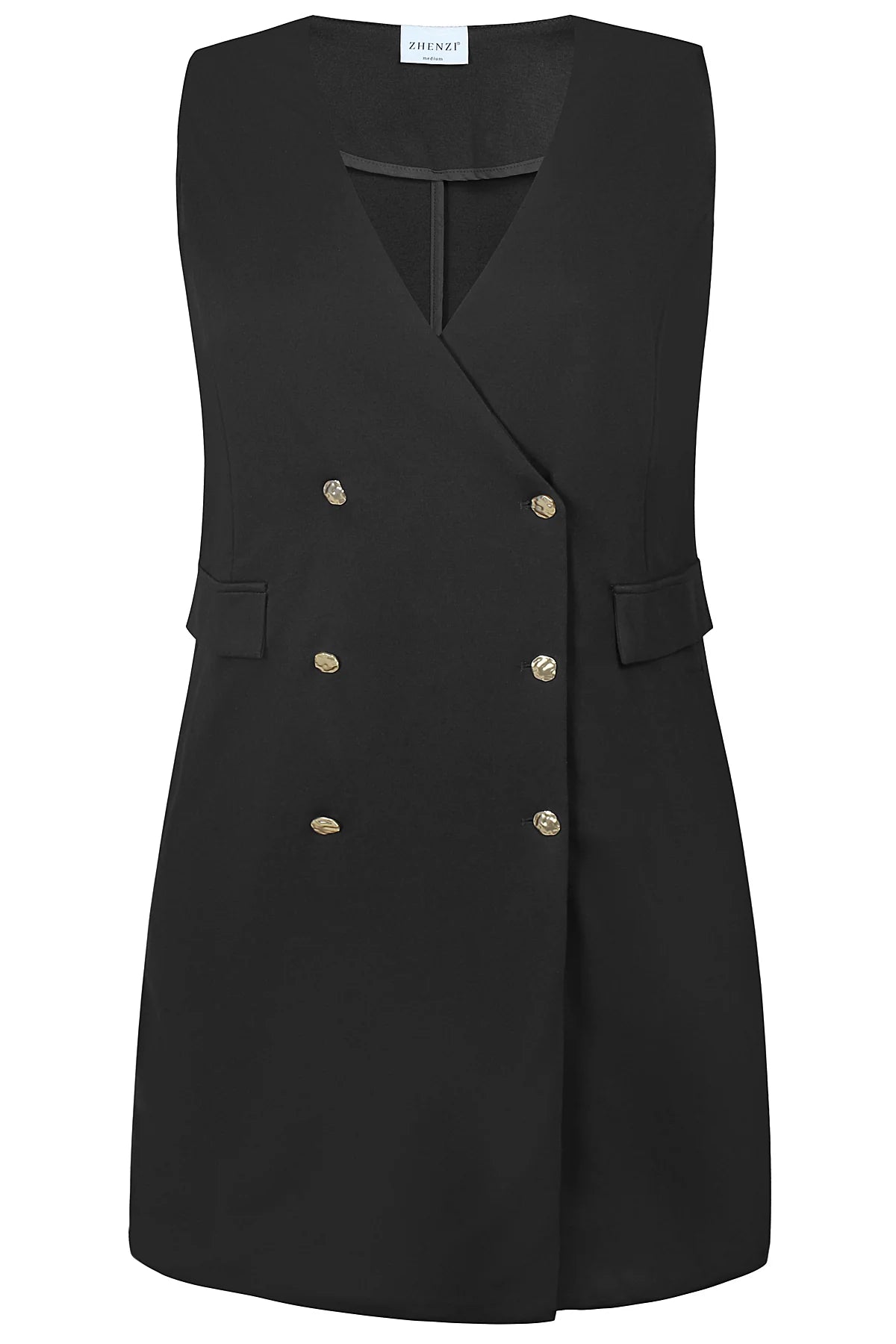 Zhenzi vestkjole Laila 1471 – Black