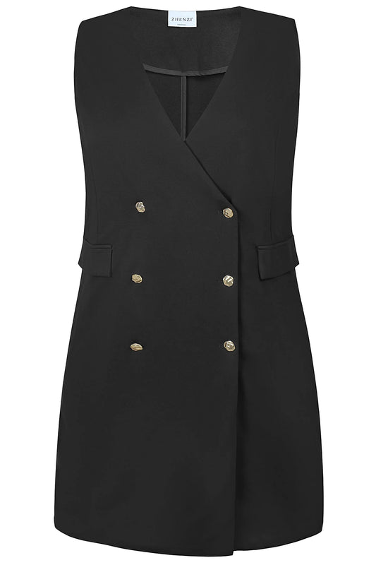 Zhenzi vestkjole Laila 1471 – Black