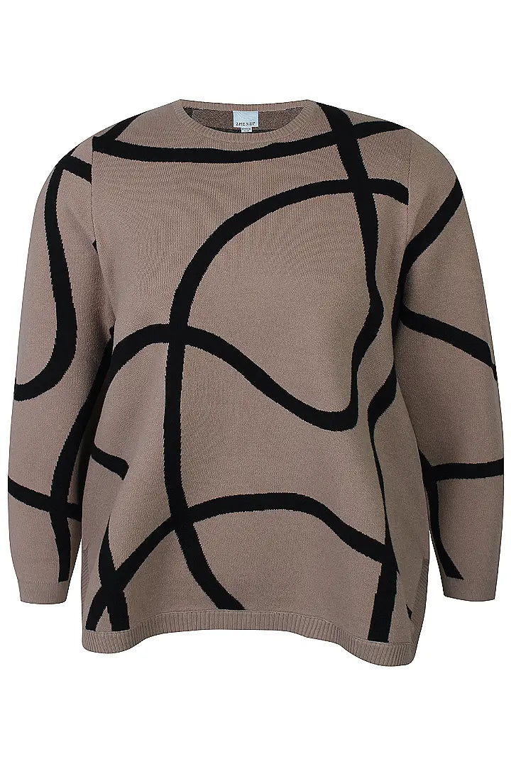Zhenzi strik bluse Leisa 1501  portobella