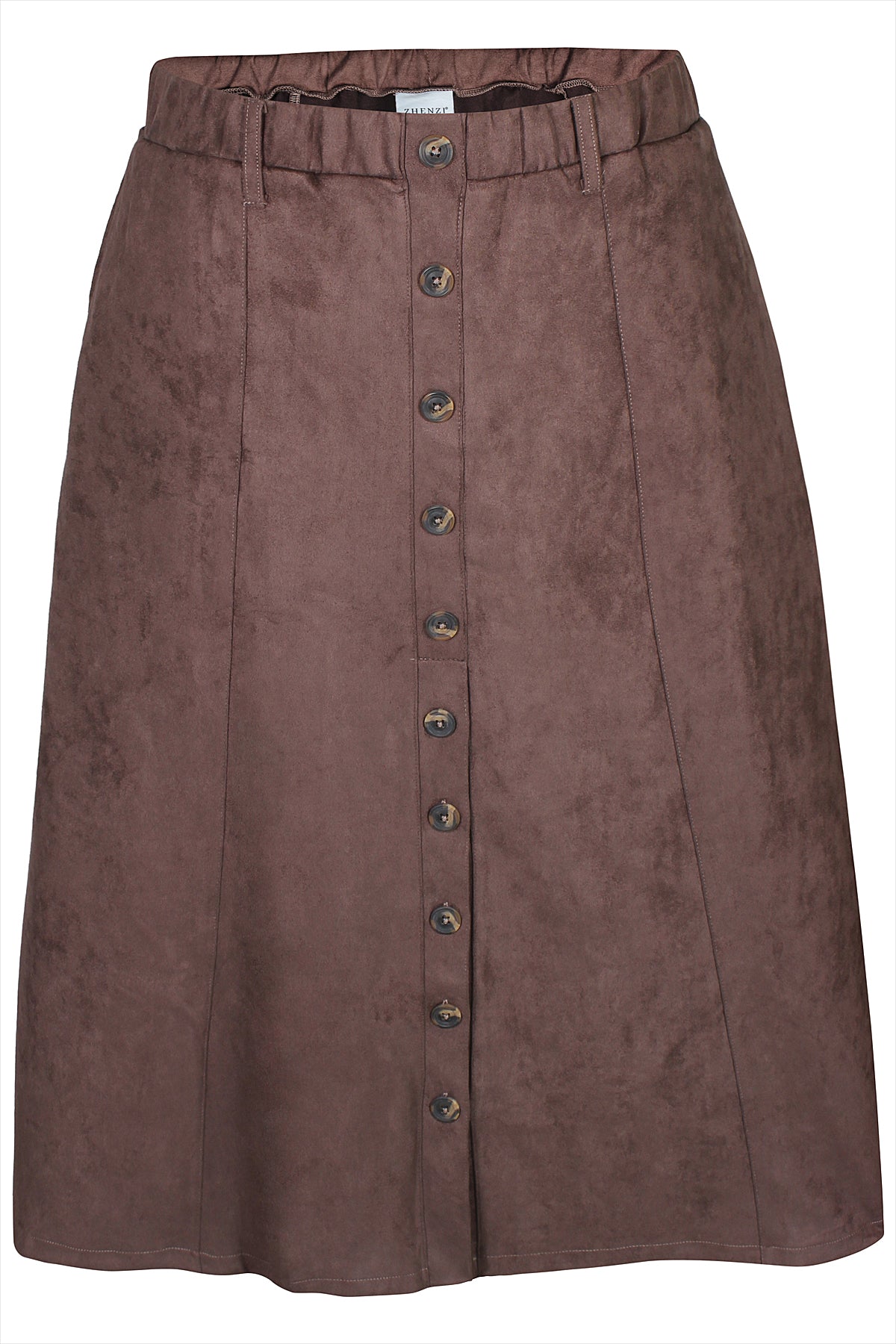 Zhenzi nederdel ruskindslook Faan 1558 brun