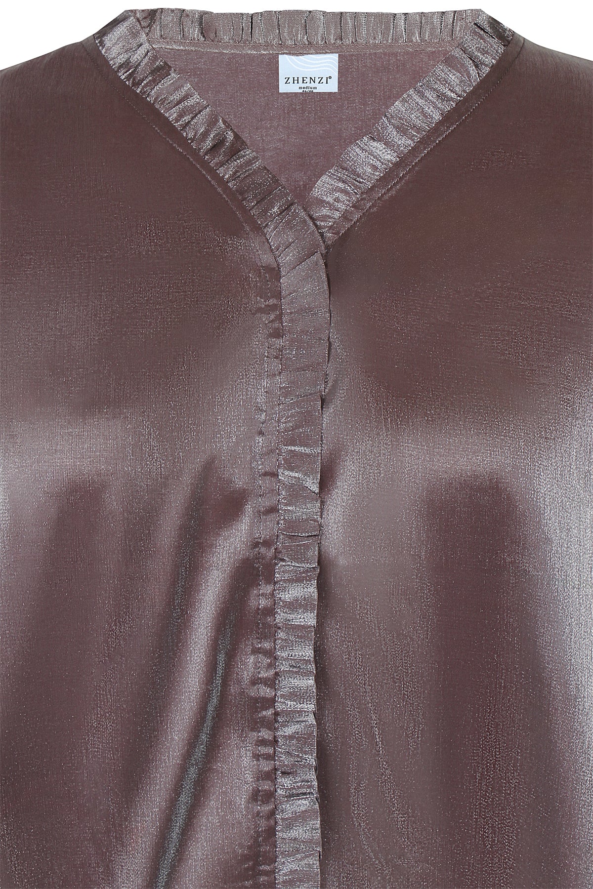 Zhenzi skjorte bluse Mitzy 1643 - Chokolade