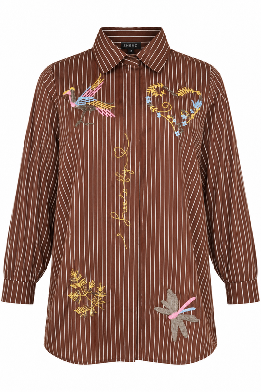 Cassiopeia bluse Kayella – Brun
