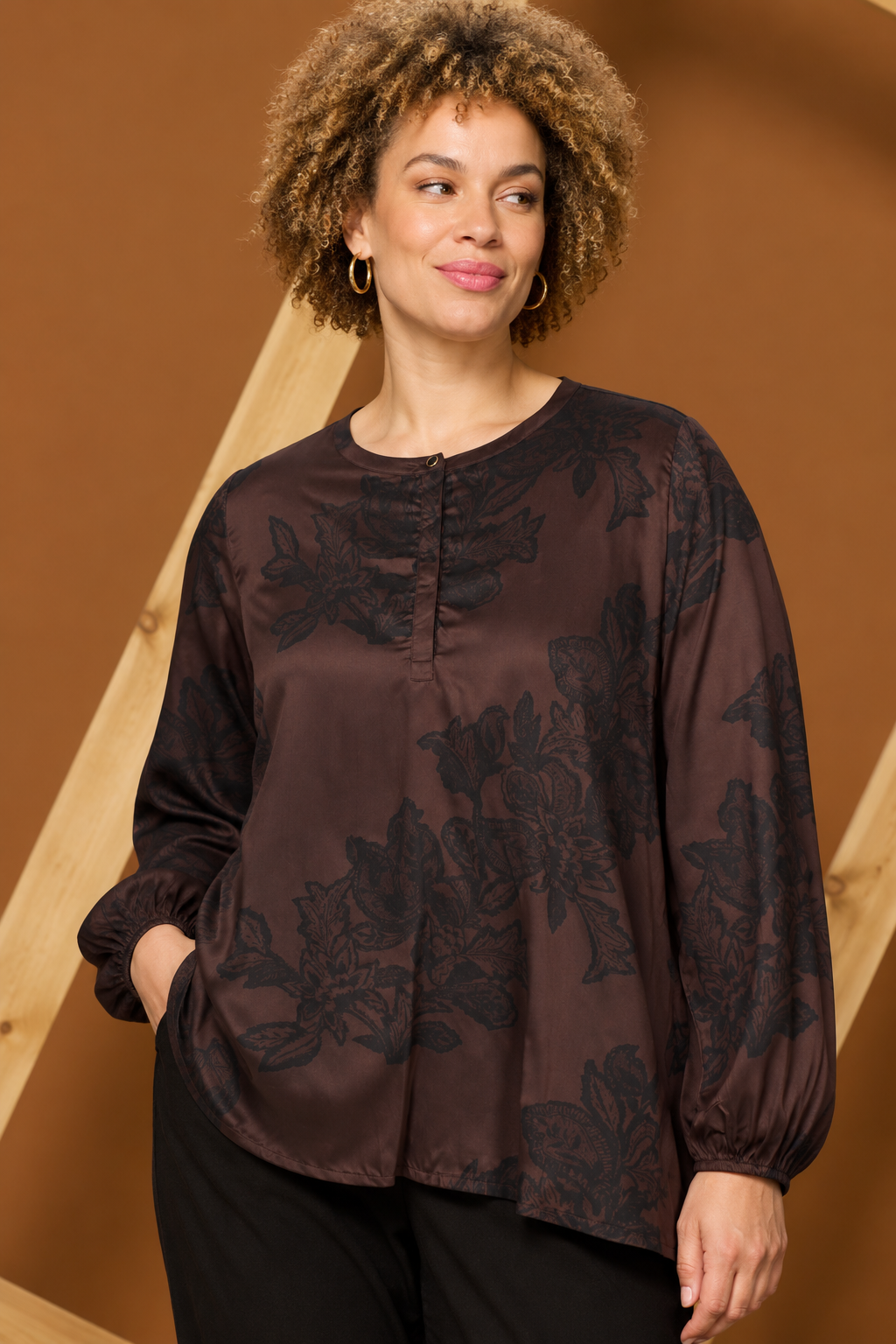 Zhenzi bluse Merna 1614 – Chokolade