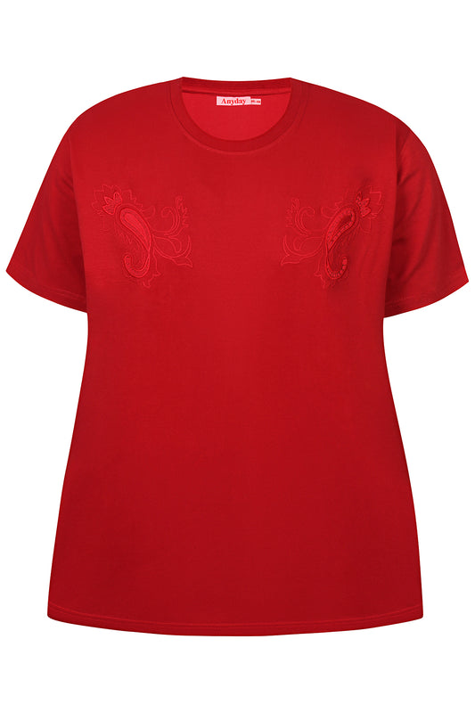 Anyday t-shirt any-Cherry 414 rød