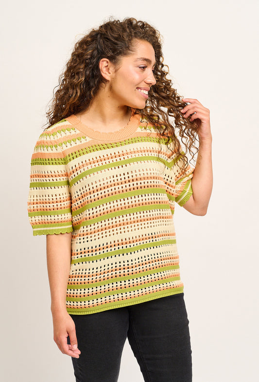 Adia strikbluse adsvanaug