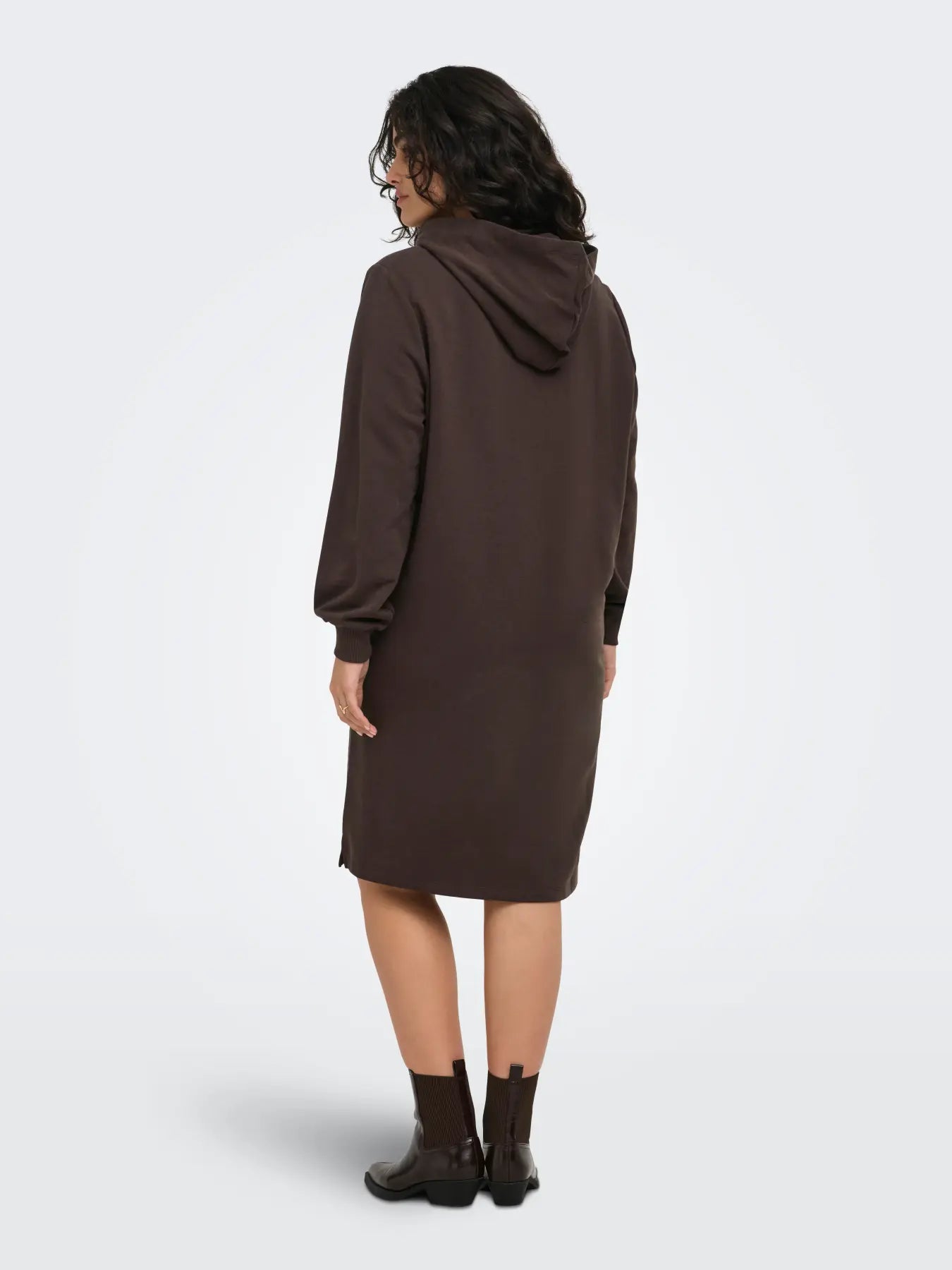 Only Carmakoma  kjole brun Careza hoodie