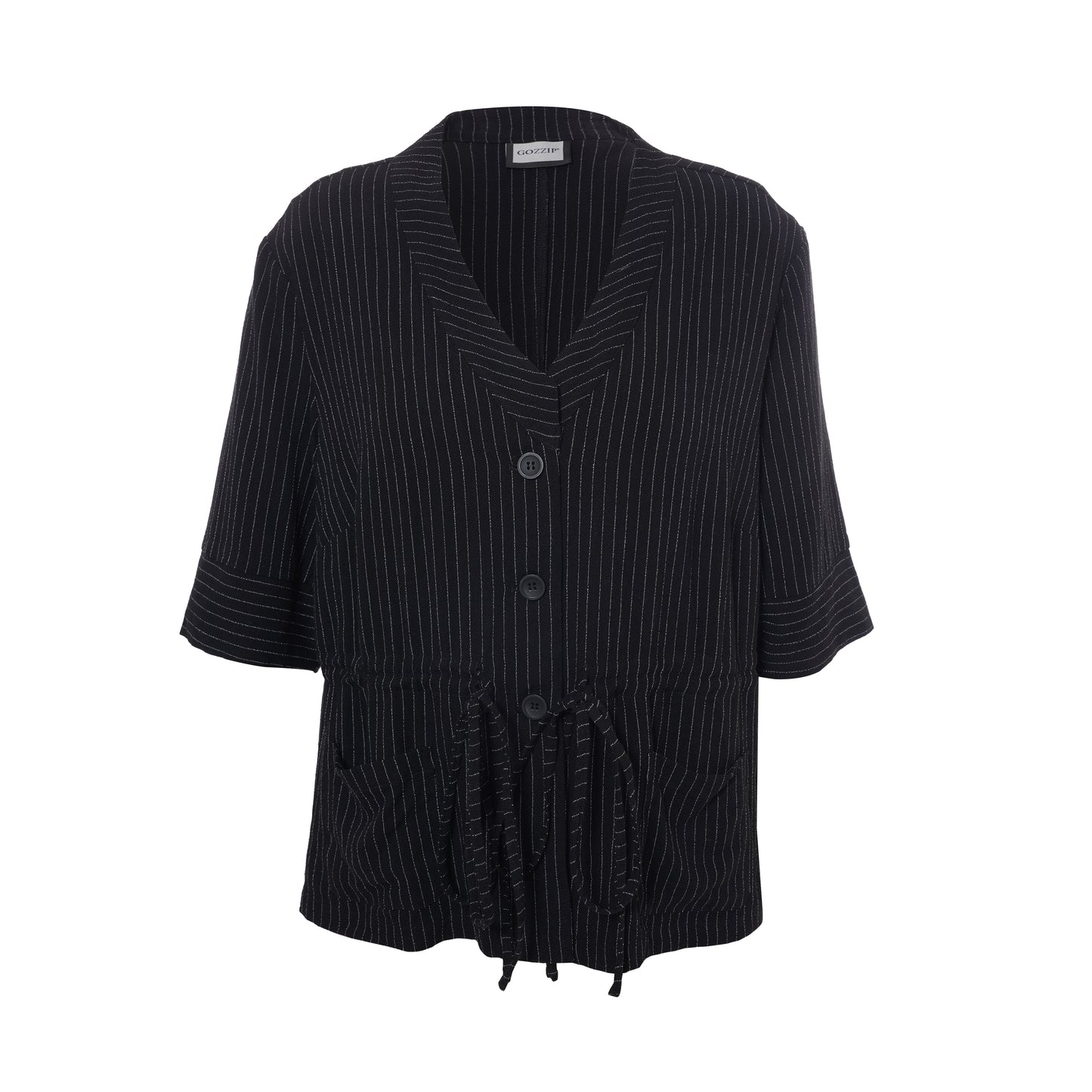 Gozzip bluse jakke stribet GKatarina sort
