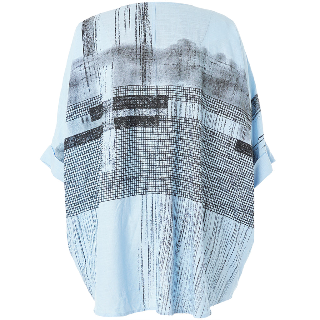 Gozzip Black oversize bluse Gelissa blå