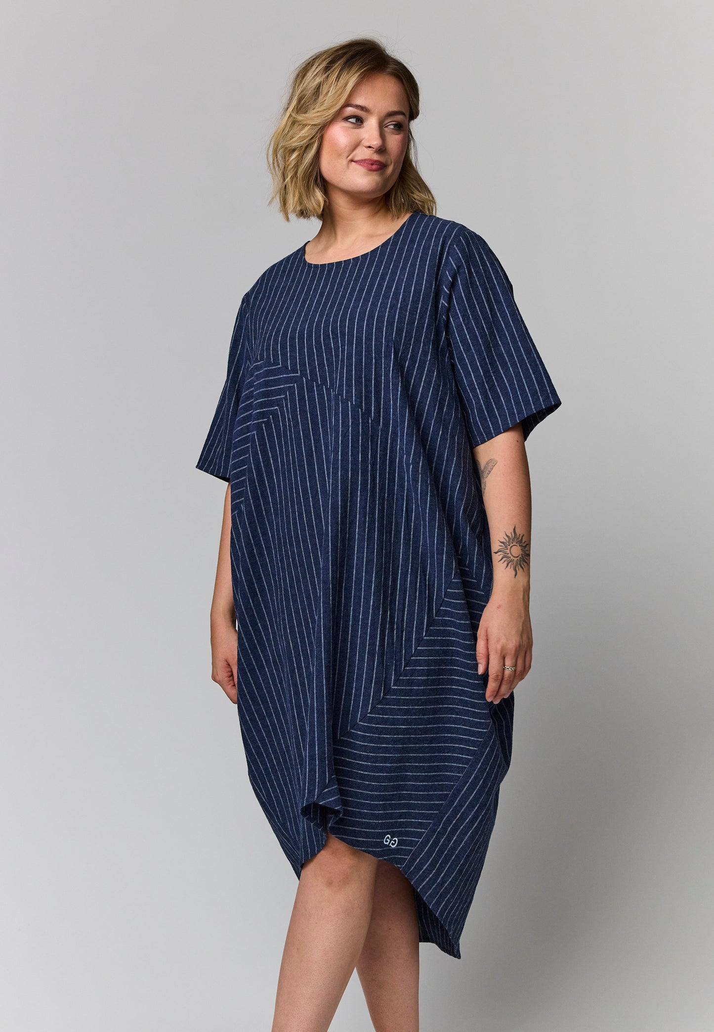 Gozzip kjole GTovea navy/hvid kombi