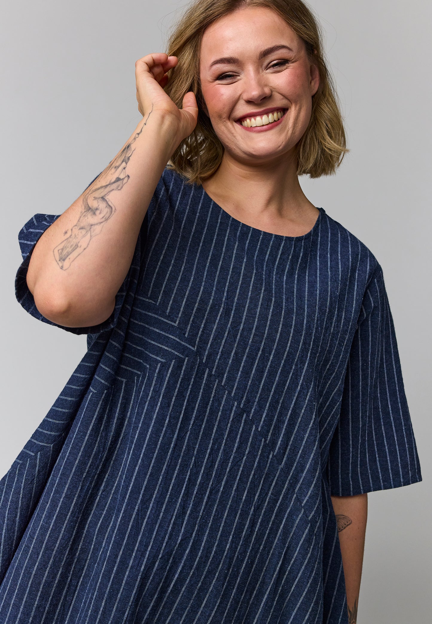 Gozzip kjole GTovea navy/hvid kombi