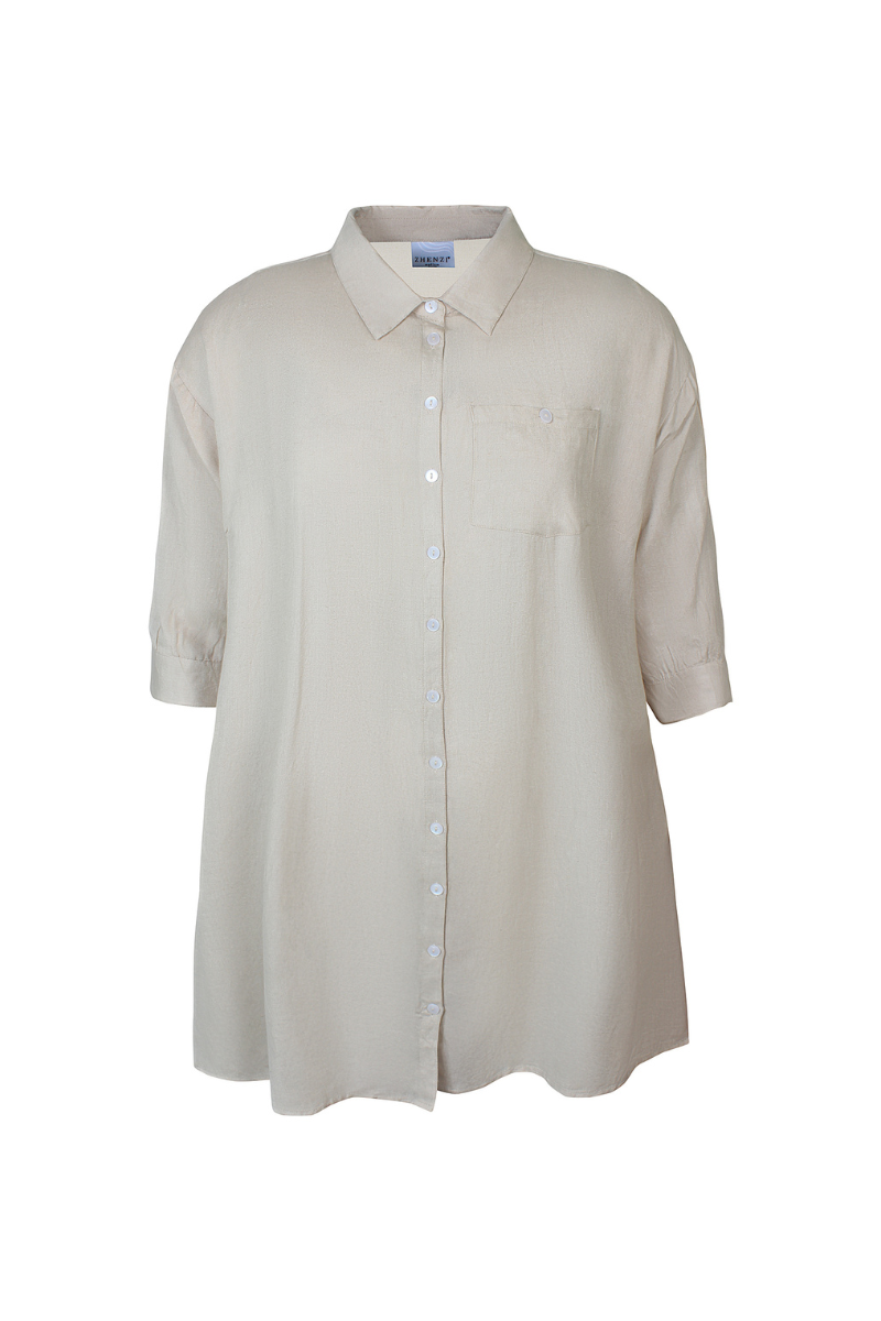 Zhenzi skjortekjole hyla 795 beige