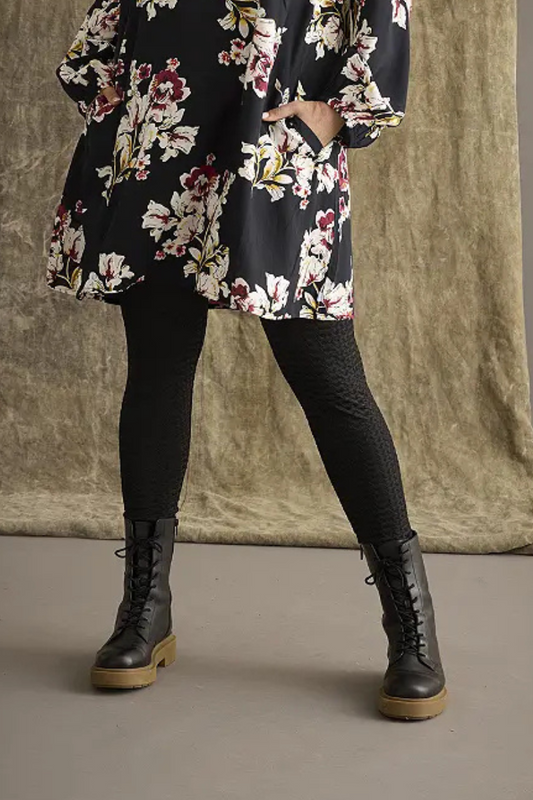 Zhenzi leggins vaffelmønster Zh-Blakely 622 sort
