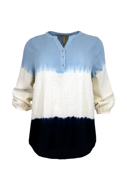 Cassiopeia bluse Paulinna blå kombi