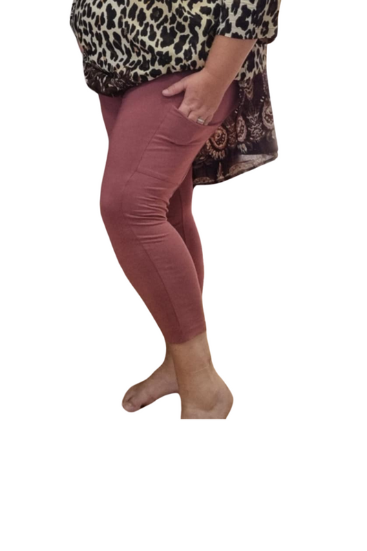 Mapeo capri leggins med lomme 312 mørk rosa
