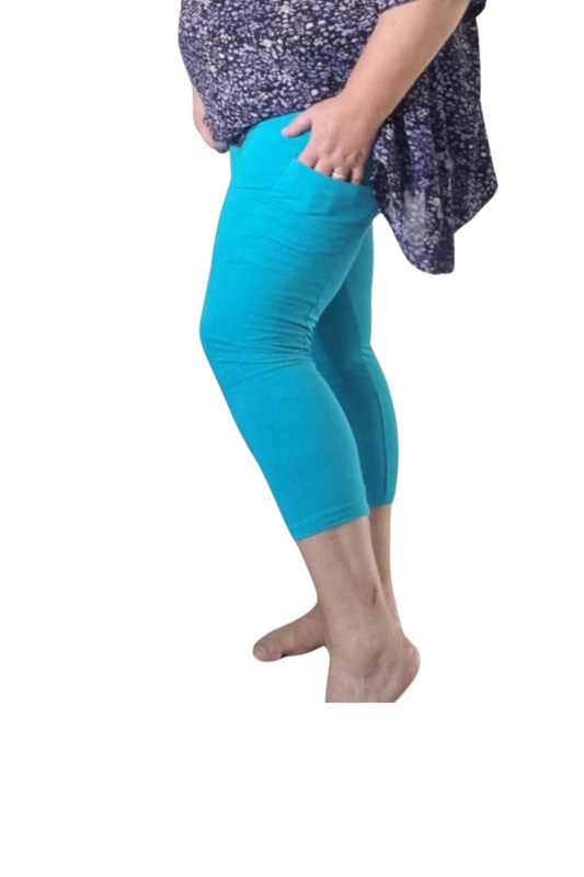 Mapeo capri leggins med lomme 312 mørk turkis