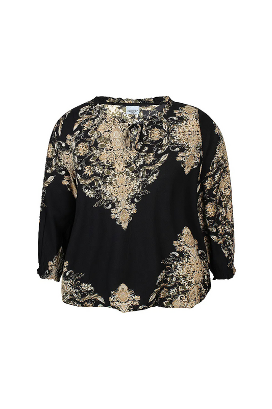 Zhenzi bluse Zh-Sila 1051 grøn kombi