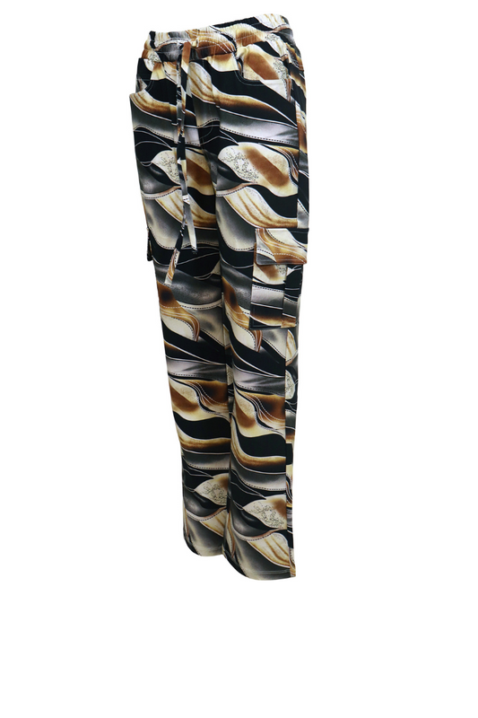Cassiopeia bukser med print Calisse sort/multi