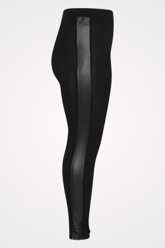 Plussize læderlook leggins