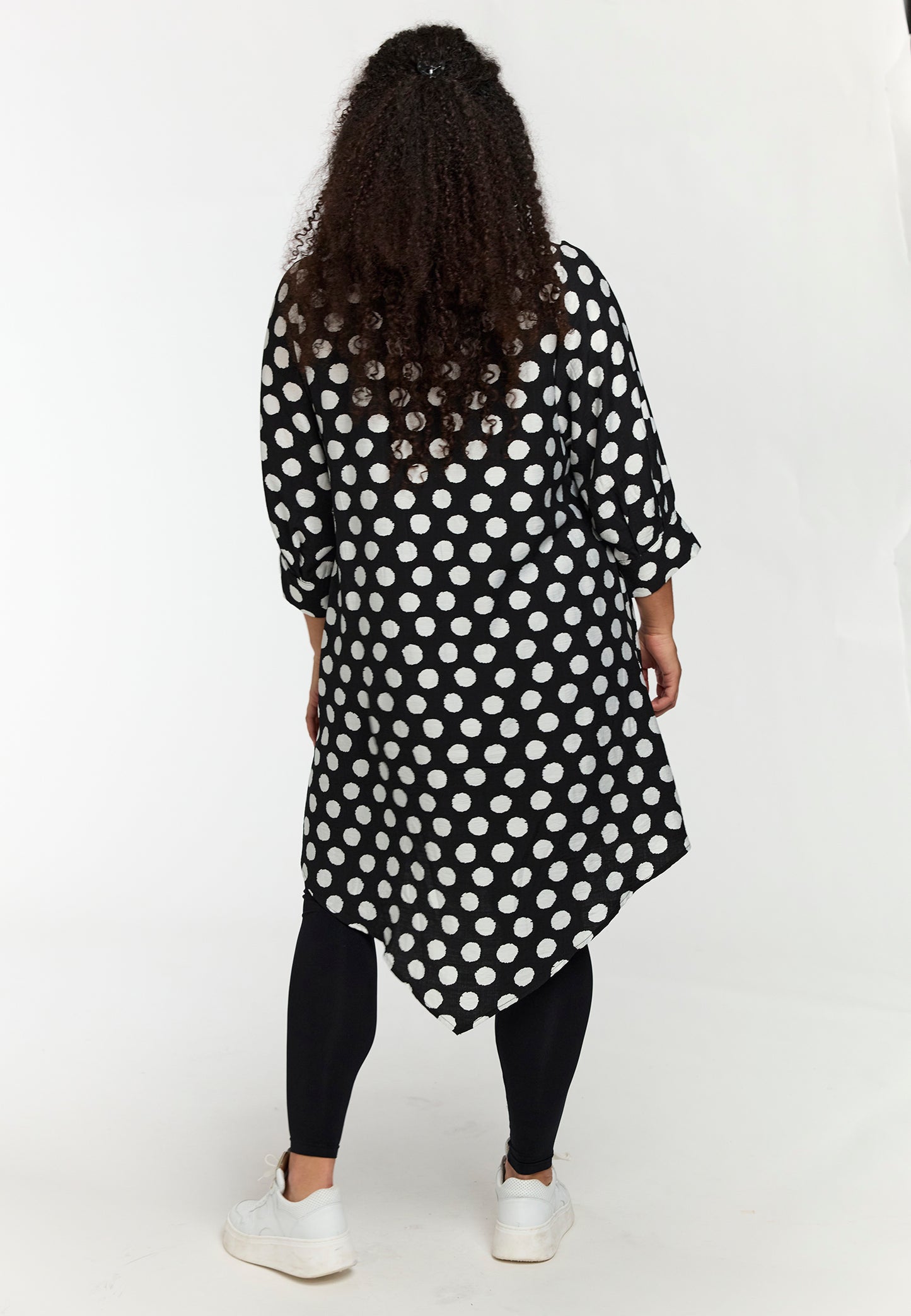 Studio tunika SJuline hvid/sort kombi