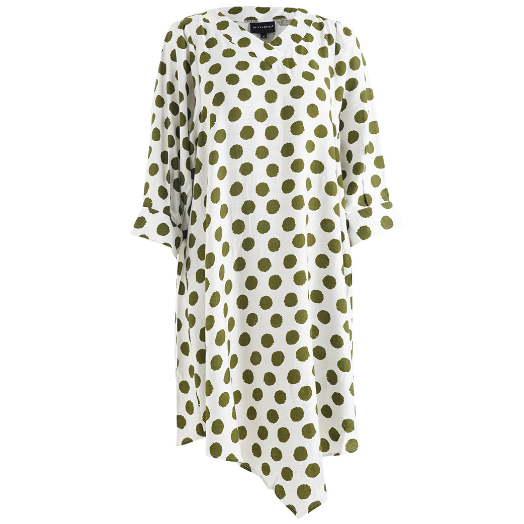 Studio tunika SJuline hvid/grøn kombi