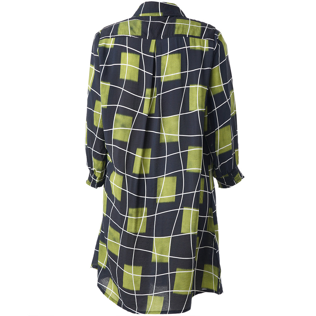 Studio skjorte SEmilie sort/grøn kombi