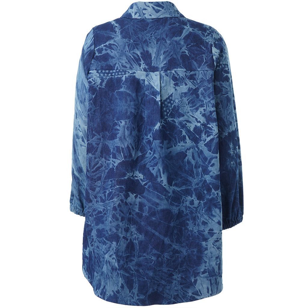 Studio skjorte SEllie mørkeblå batik denim