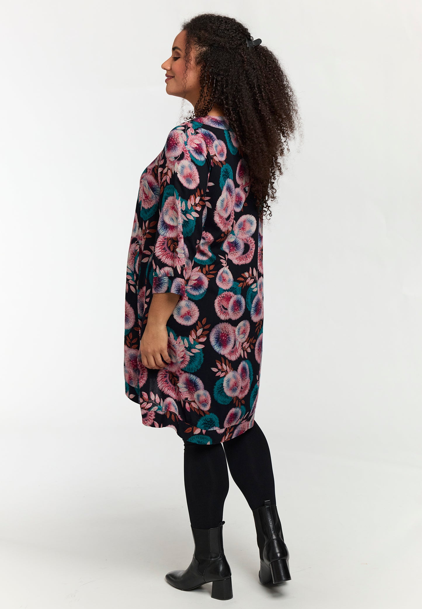 studio kjole SLonetta pink blomster print