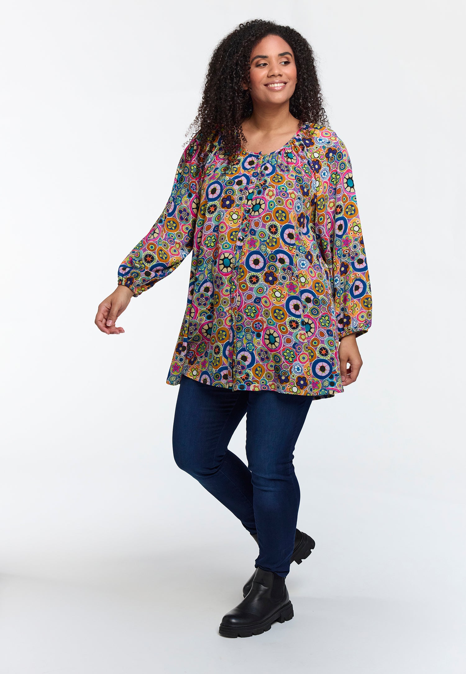 Studio tunika SDorine multifarvet print