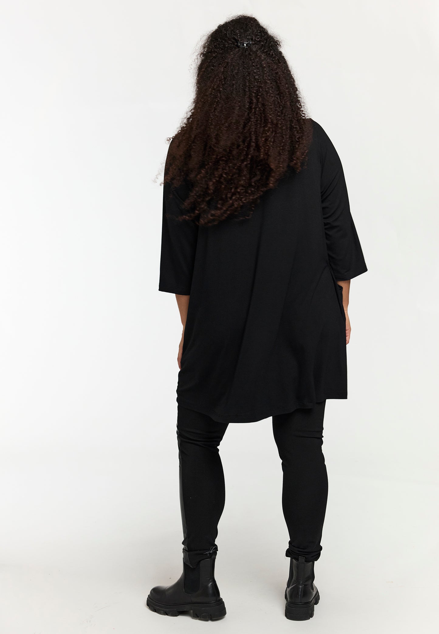 Studio tunika SRonja sort med pink print