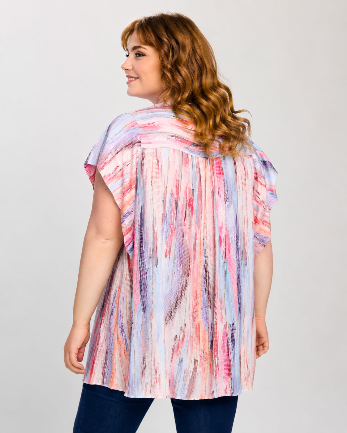 Studio tunika SCornelia pink med striber