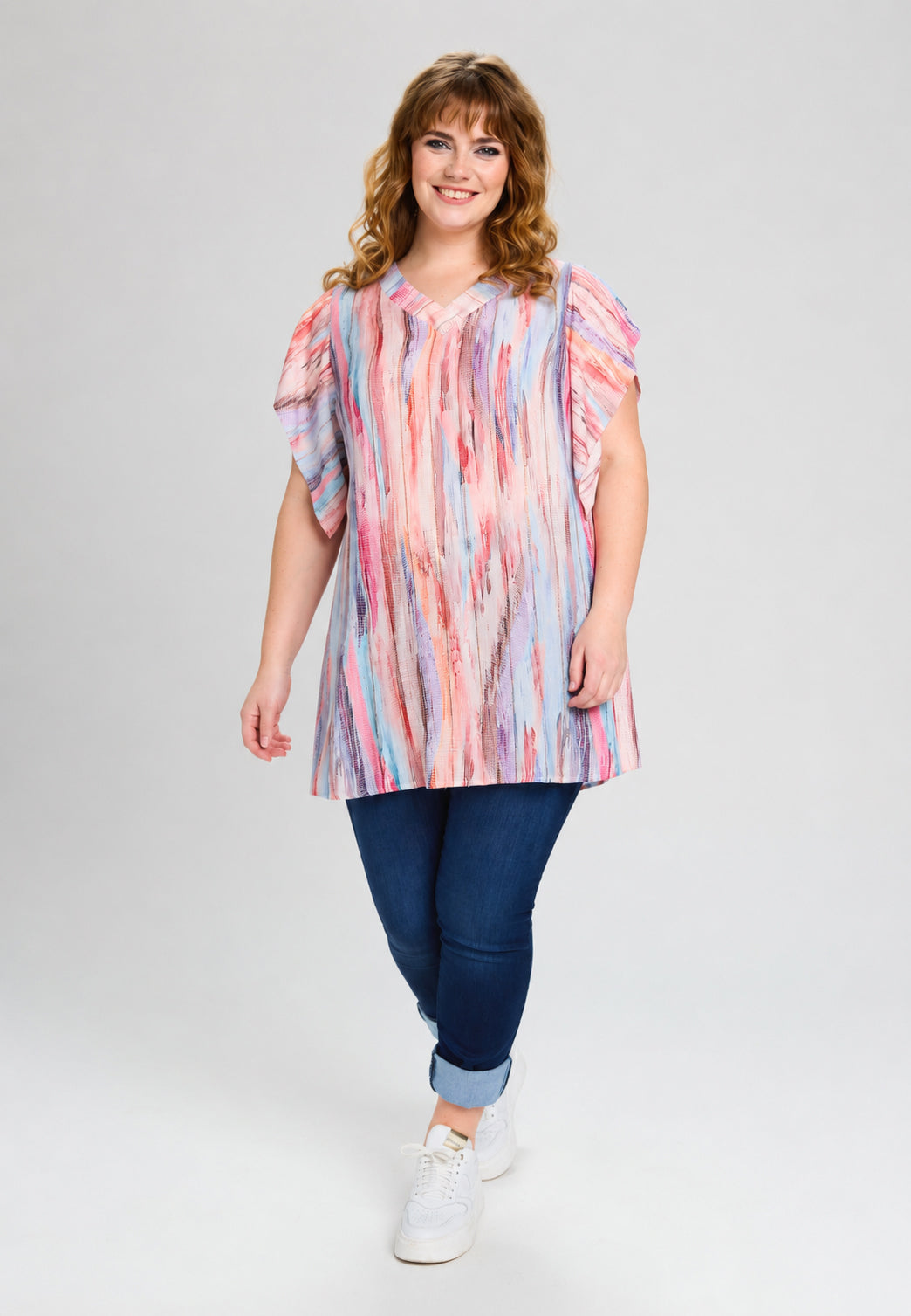 Studio tunika SCornelia pink med striber
