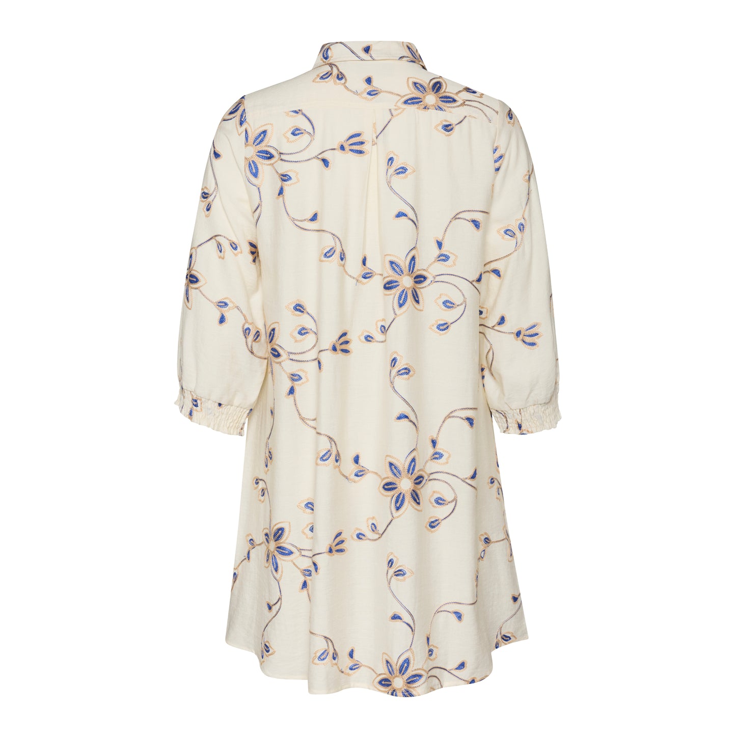 Studio SEmilie Shirt - Sand with blue embroidery