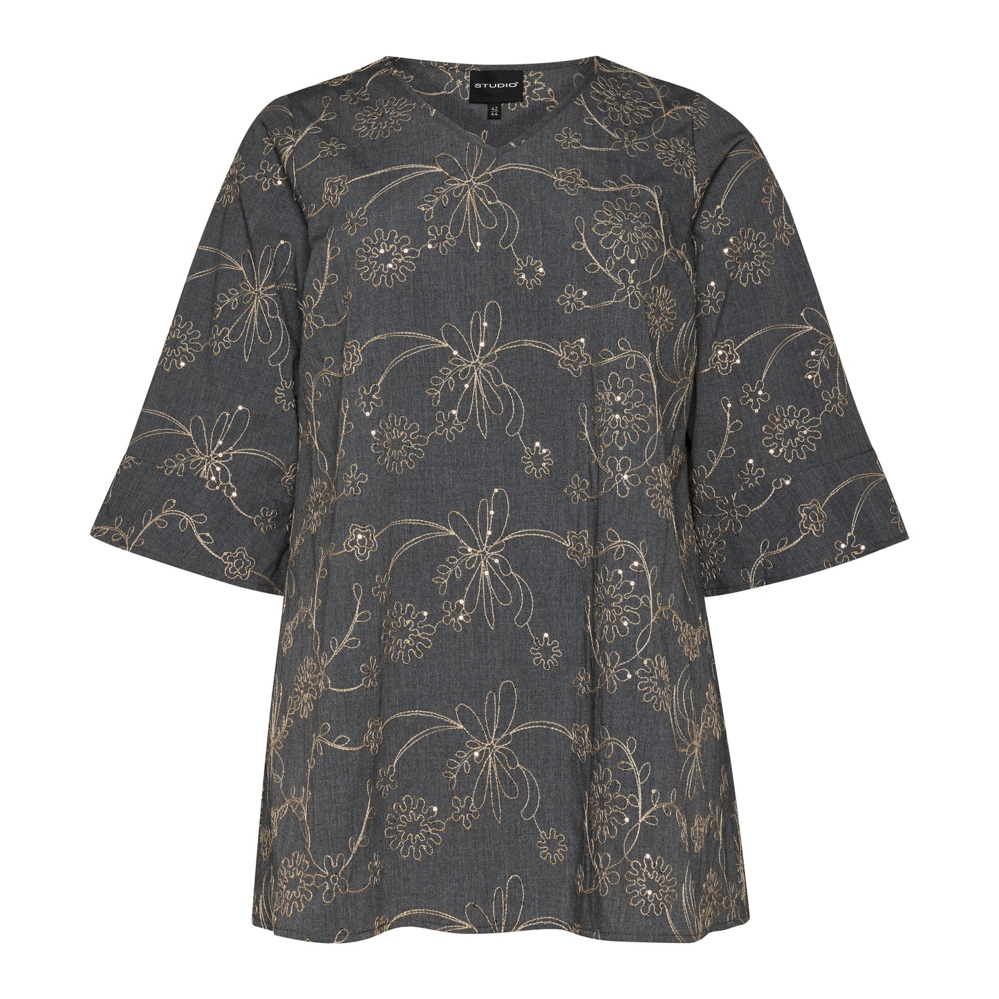 Studio SCamilla Tunic - Blue denim with embroidery