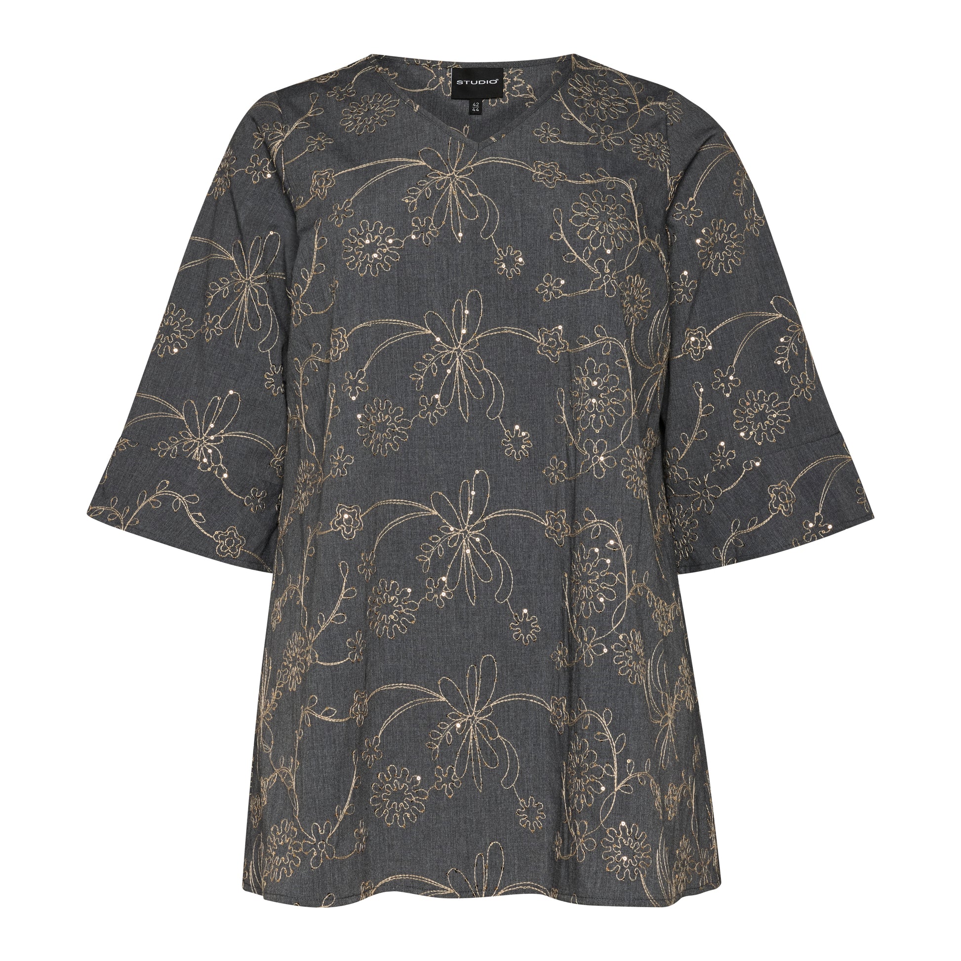 Studio SCamilla Tunic - Blue denim with embroidery