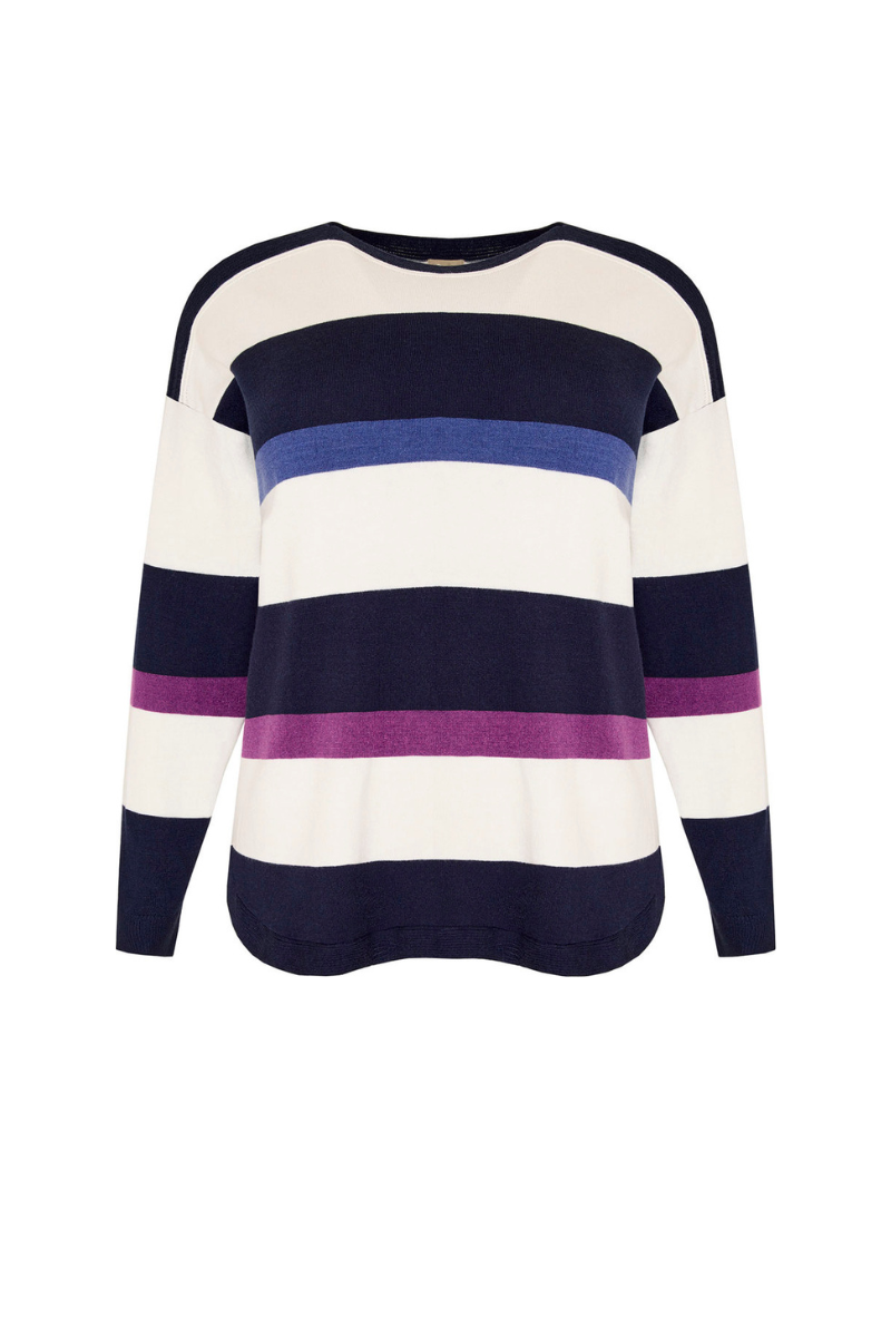 Cassiopeia strik bluse Luline blå/LILLA