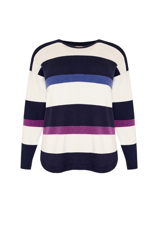 Cassiopeia strik bluse Luline blå/LILLA