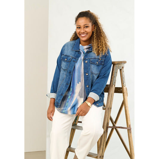 Pont Neuf denim jakke blå PNyvon