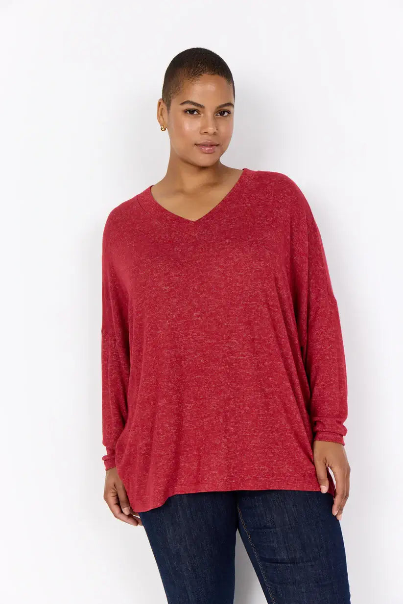 Wasabi bluse strik Wa-simone 1 Rød