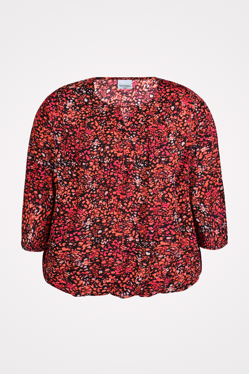 Bluse rød plussize