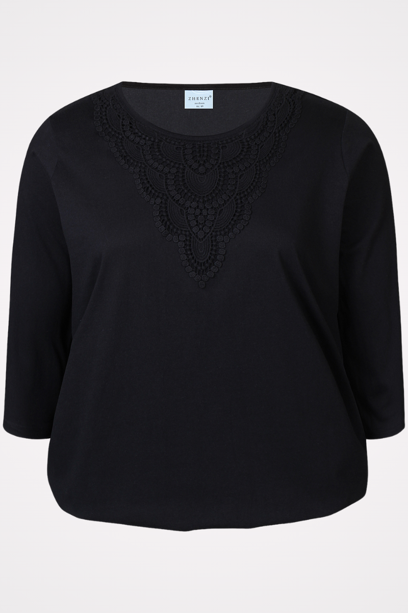Sort bluse bomuld Zhenzi